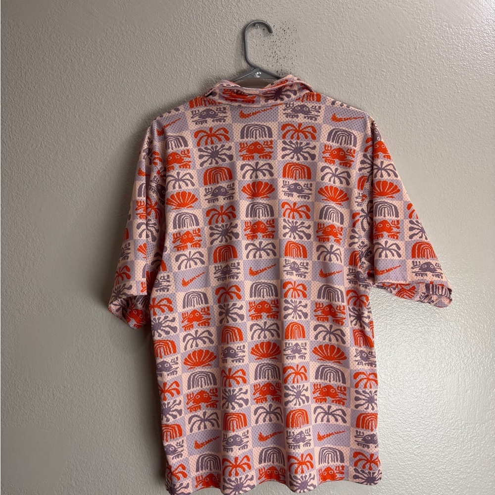 Nike Vintage Mesh Dri Fit Button Up Shirt Size Medium - Picture 4 of 6